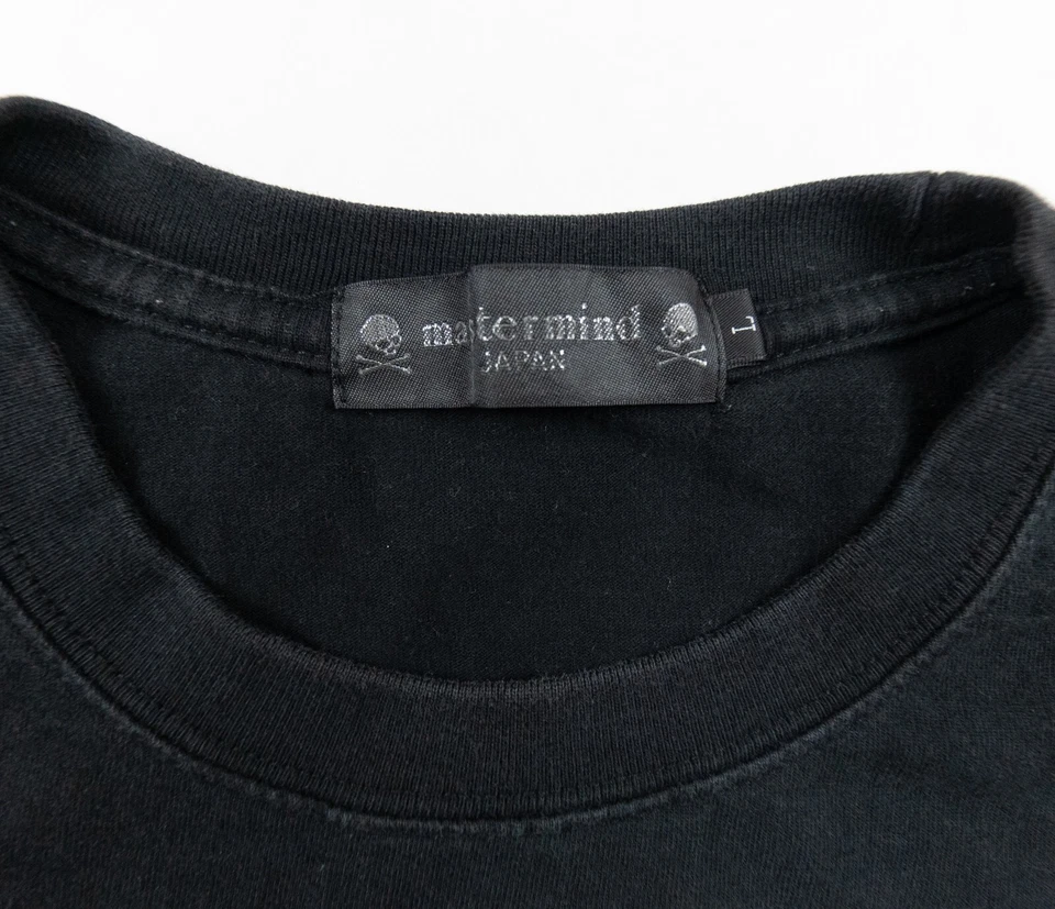 Camisa Mastermind Japón Para Hombre Grande Negra Manga Corta Cuello Redondo Gráfico Camiseta Calavera Foto 4 de 4