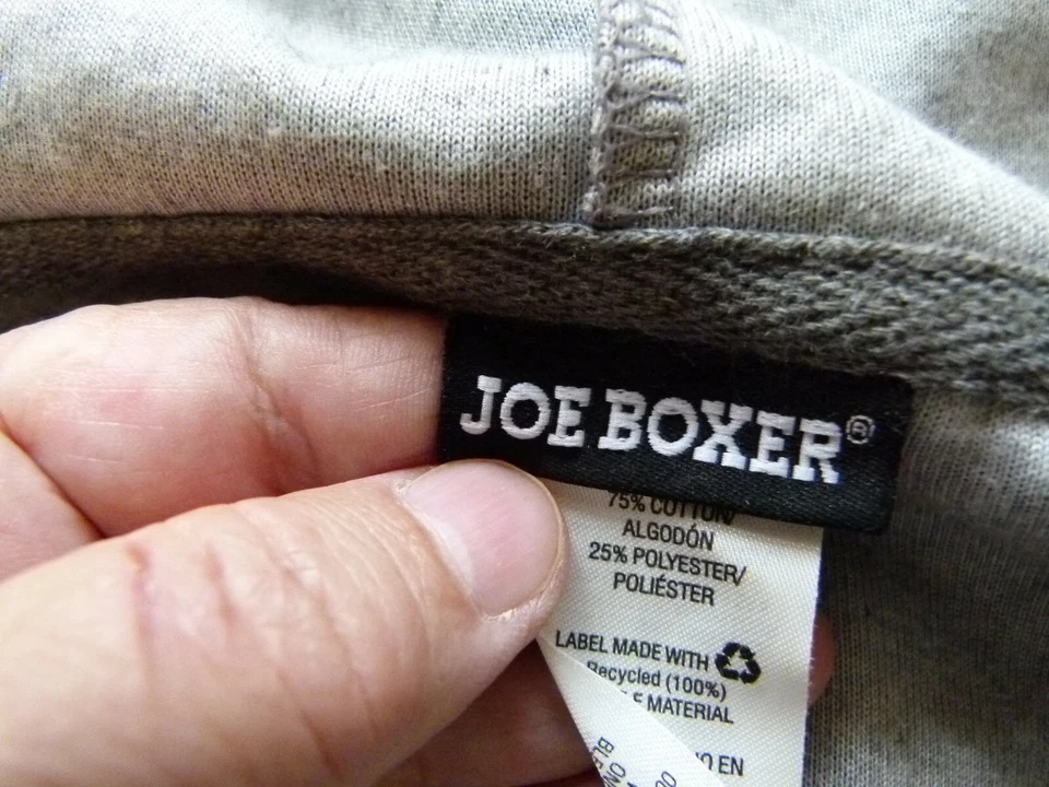 Sudadera con capucha Joe Boxer para mujer gris cremallera completa mezcla de algodón talla XL Foto 3 de 4