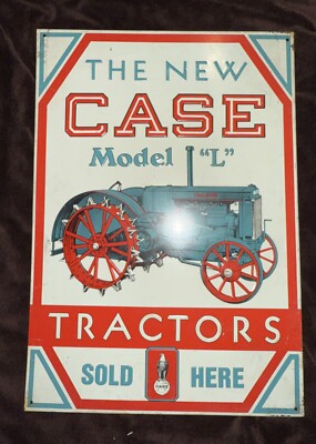 VTG CASE Model L Tractor Advertisement Tin Sign *UNIQUE* | eBay