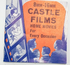Vintage Advertising Booklet Castle Films 2 1/2" x 2 1/2" 1958