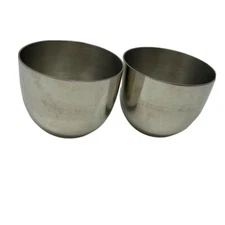 Kirk Stieff Pewter Christmas 1985 Collectible Cups - Set Of 2 - 3" Diameter