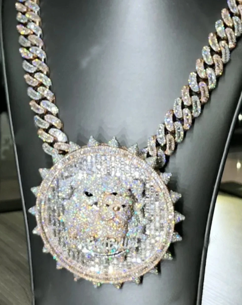 Diamond pitbull pendant Outlet