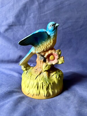 Vintage Porcelain Bluebird Rotating Music Box Chadwick Miller 1972 Japan Works 