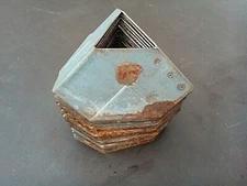 Vintage  Wooden Box steel corner guards Tool box /Trunk /Antique Chest box x 4