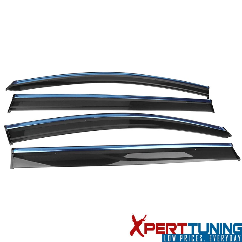 Se adapta a 11-17 Honda Odyssey policarbonato 4 piezas viseras de ventana con moldura cromada PC Foto 2 de 4