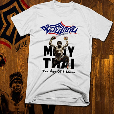 Muay Thai T-shirt Thai boxing Sak Yant fight Tattoo Thai Boxer Martial Arts tee