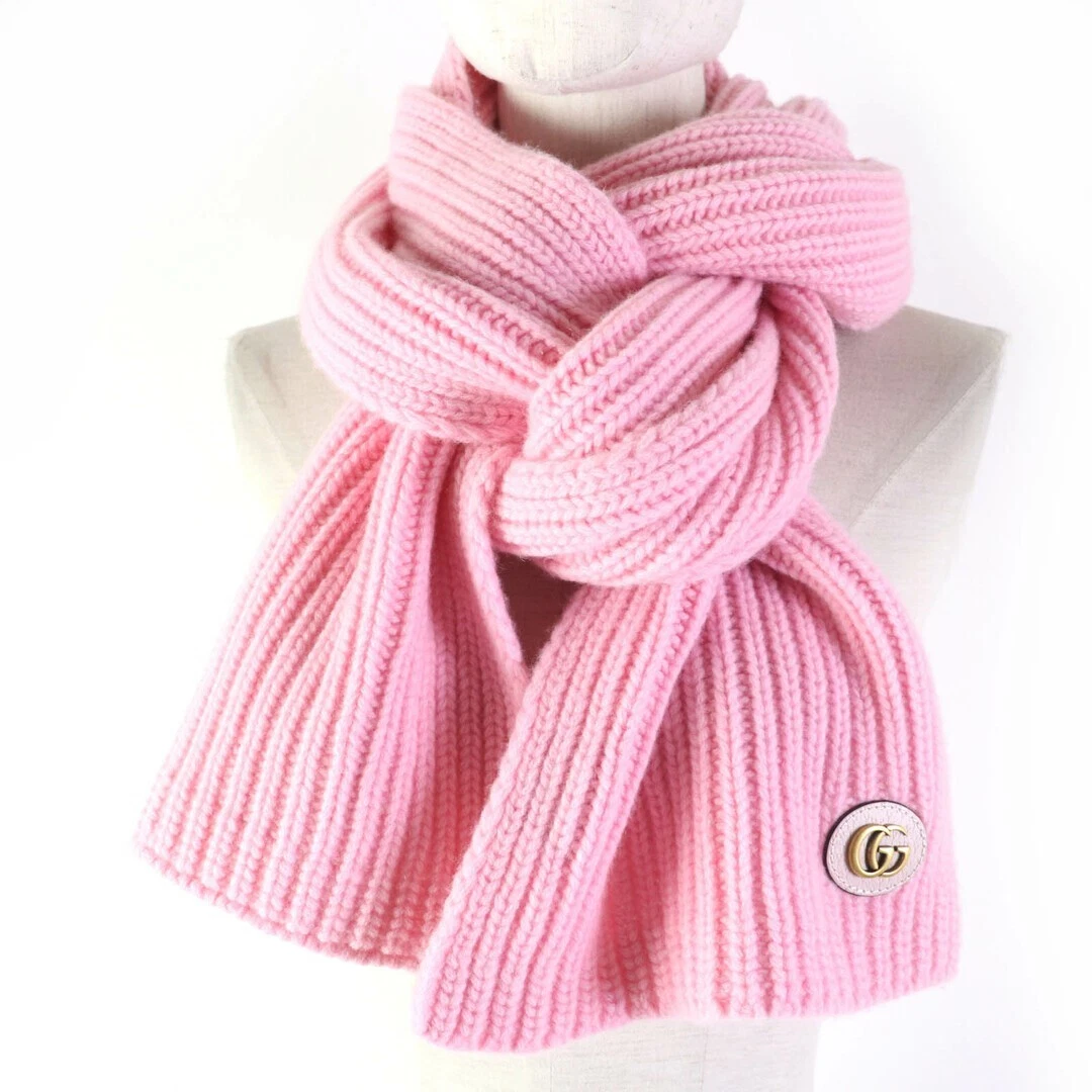 [Near MINT] GUCCI Extreme beauty 773426 Double G with patch Wool knit scar
