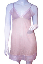 CYNTHIA ROWLEY Slip CAMISOLE Dress LACE Lounge SLEEPWEAR Teddy  M 