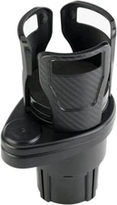 2-in-1 Car Cup Holder Expander Adjustable 360° Rotating Dual Cup Holder Insert
