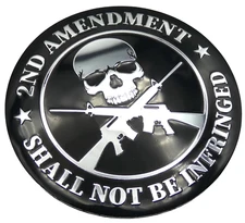 1x ALUMINUM 2nd Amendment Shall Not Be Infringed Car Vehicle Decal Sticker 2.2"