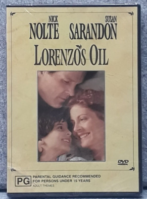 NEW: LORENZO'S OIL Nolte Sarandon Movie DVD Region 4 PAL | Fast Free Post