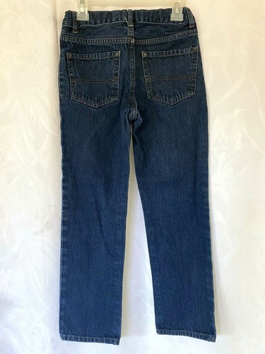 PLACE Girl Size 8 Jeans Straight Dark Blue Adjustable waist - Picture 2 of 3