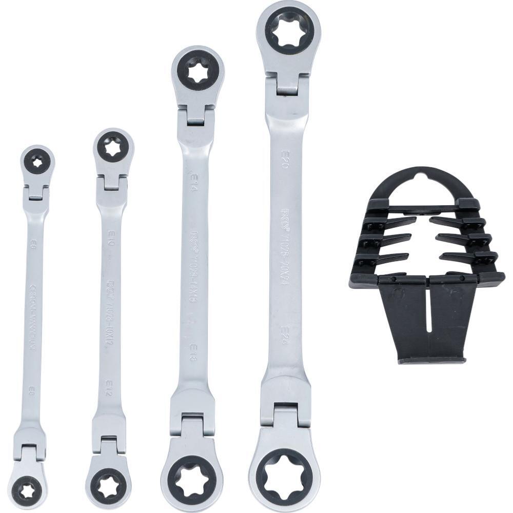 Clé Torx oeil à cliquet E6-E24 bgs pour débloquer les vis inaccessibles sans riper
