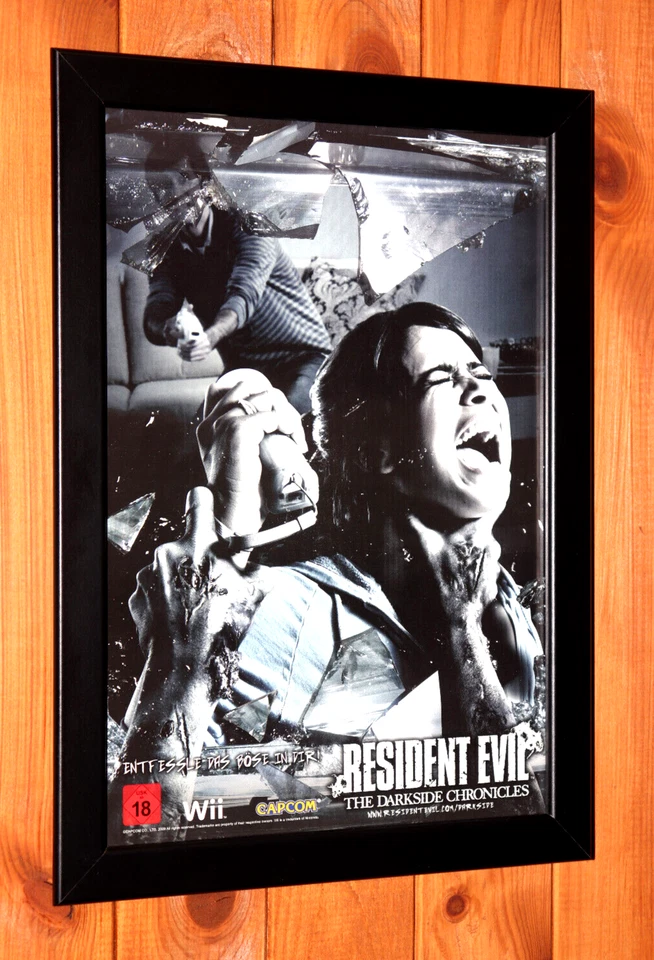 Resident Evil The Darkside Chronicles PS3 Rare Small Promo Poster Ad Page Framed - Image 3 of 3
