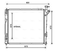 AVA Engine Cooling Radiator Fits Hyundai Santa Fe Grand Santa Fe HY2339