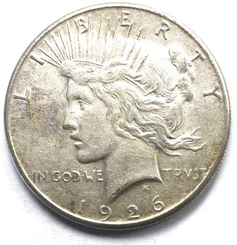 1926 S $1 Peace Silver One Dollar US San Francisco AU VAM 4 Extra Berry