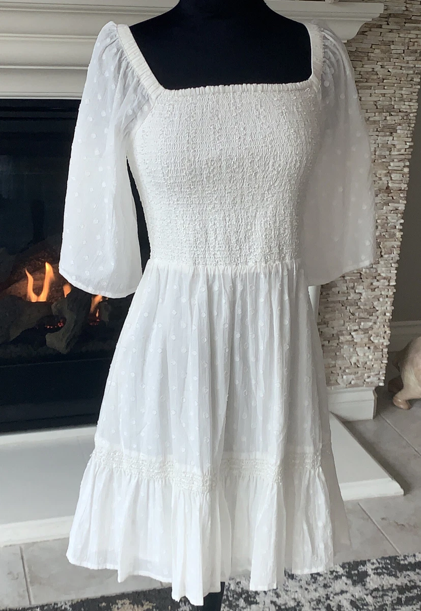 White designer top mini dress