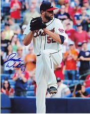 JORDAN WALDEN  ATLANTA BRAVES    ACTION SIGNED 8x10