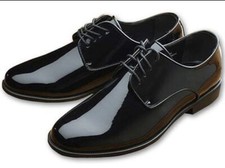 New Men's Fabian Couture Shiny Black Tuxedo Shoes Formal Dress Size 13W