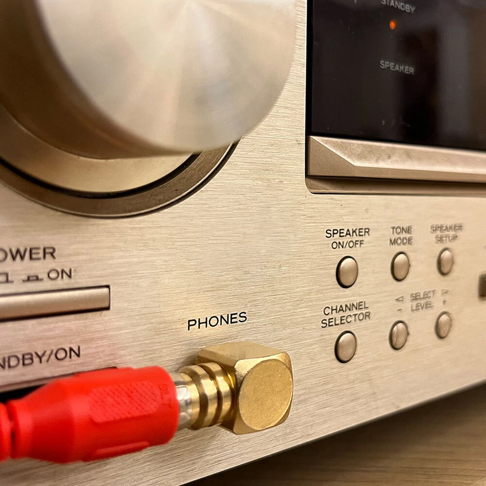 USA 5Pcs RCA Female Jack to 1/4" Mono Male Plug Right Angle Gold Audio Adapter - Image 4 of 4