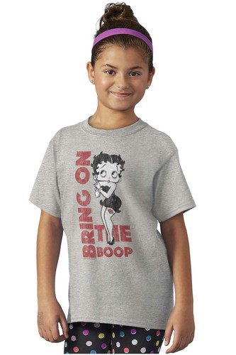 Cute Betty Boop Vintage Cartoon Bring It On Girls Youth Crewneck T Shirts Tees - Picture 4 of 7