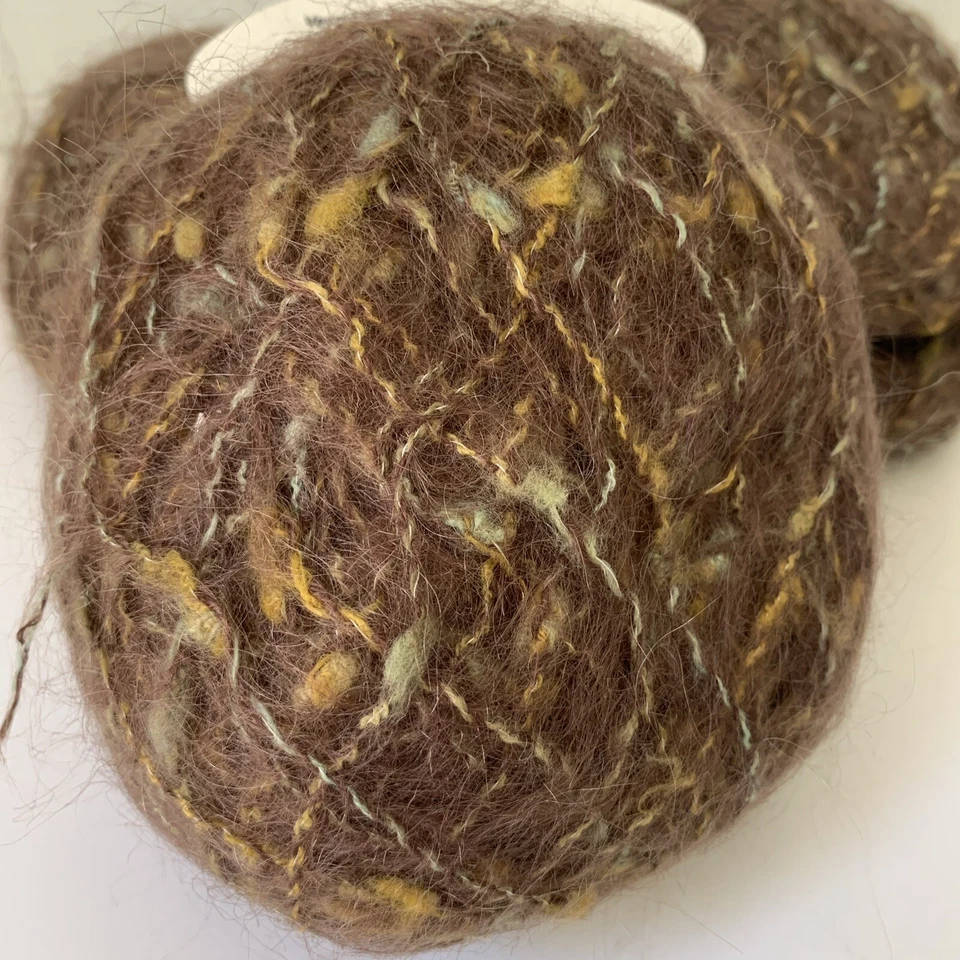 Fio de pedra de ferro Vermont tweed mohair náilon 3 novelos tamanho 10 agulhas - Imagem 4 de 4