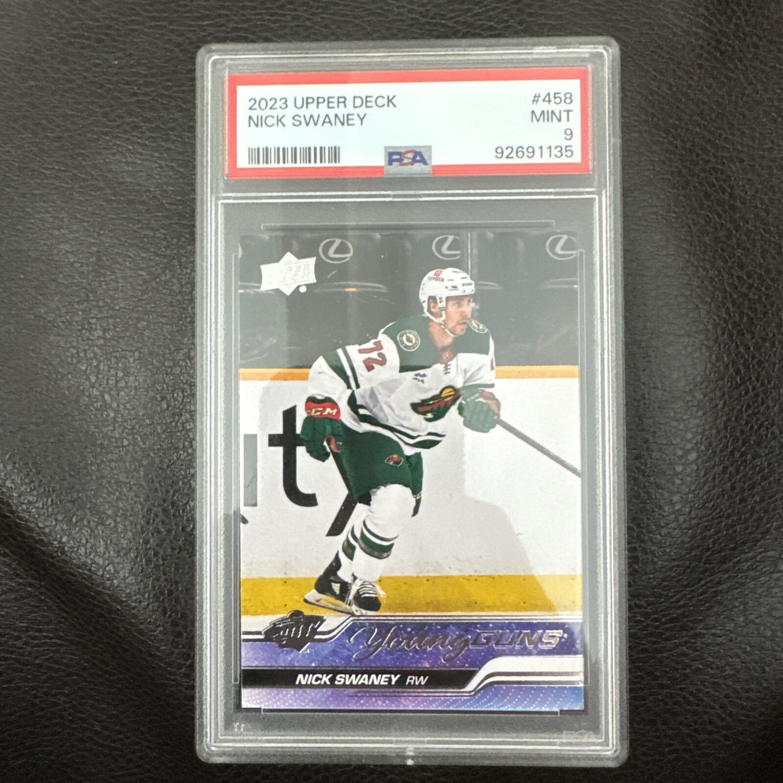 2023 Upper Deck Nick Swaney #458 Young Guns PSA 9