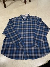 TOMMY BAHAMA Canyon Beach Flannel Shirt Men's Cozy Check Teal Bay Sz 3XLT