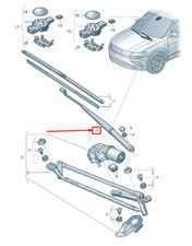 Neu VW TIGUAN AD-Vorne Rechts Scheibenwischer Arm LHD 5NB955410 OEM Original