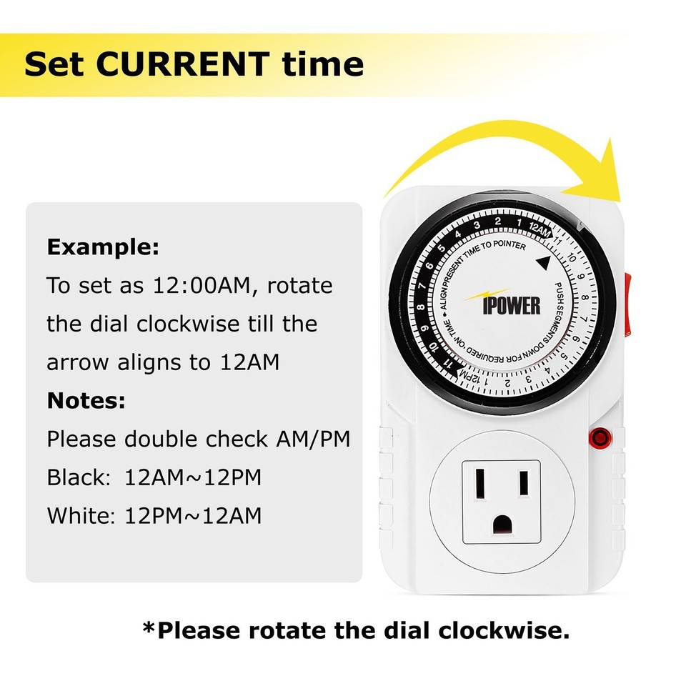 Indoor 24-Hour Mechanical Outlet Timer, 2 Prong - Garden Tower® Project Indoor 24-Hour Mechanical Outlet Timer, 2 Prong - Garden Tower® Project