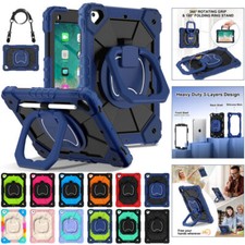 Shockproof Heavy Duty Stand Case Cover Strap For iPad 5th 6th Gen Air 2 Pro 9.7"