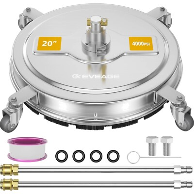 #ad Pressure Washer Surface Cleaner 20#x27;#x27; Stainless Steel 4000 PSI 2 Nozzles $237.97