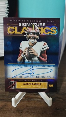 2025 Signature Classics 1/5 Jayden Daniels #SC-JD Blue Auto First Year Licensed