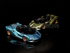 TSC 1:64 Scale Blue Green Sian Super Racing Sports Diecast Metal Car Collection