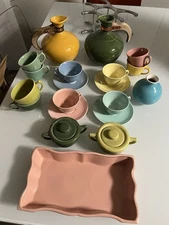 Vintage Pottery Lot  Bauer Los Angeles, Luray Pastels TS&T – 20 Piece Bundle Lot