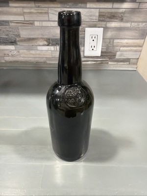W & H Jerez 1877 Brandy Liquor Williams & Humbert Bottle Brown Glass 11  
