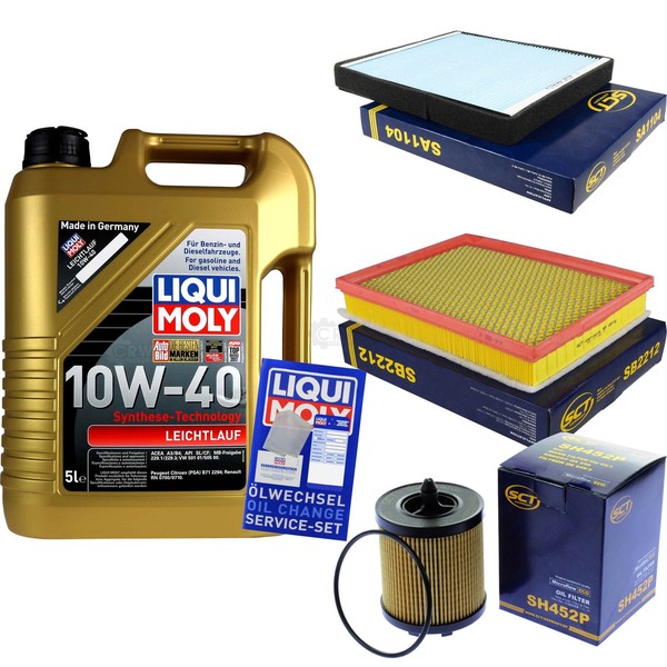 Inspektionskit Filter Liqui Moly ÖL 5L 10W-40 FüR Opel Zafira A F75_ 2.2 16V-image