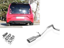 Edelstahl Endrohrsystem für VW UP! GTI 90mm rund doppelwandig abgeschrägt