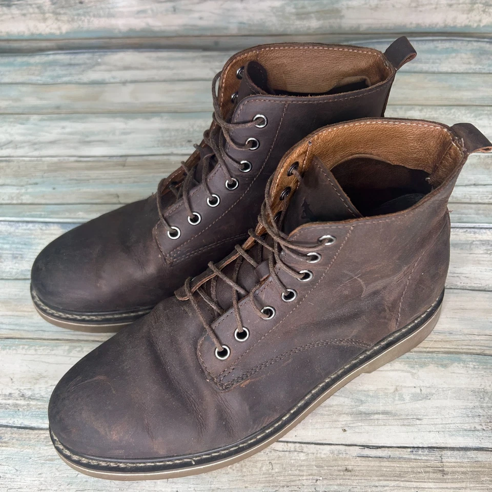 Botas de cuero marrón Golden Fox Boondocker para hombre 9,5 PU6336K10 Foto 3 de 4