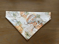Over Collar Slide On Pet Dog Cat Bandana Scarf S/M THANKSGIVING - New