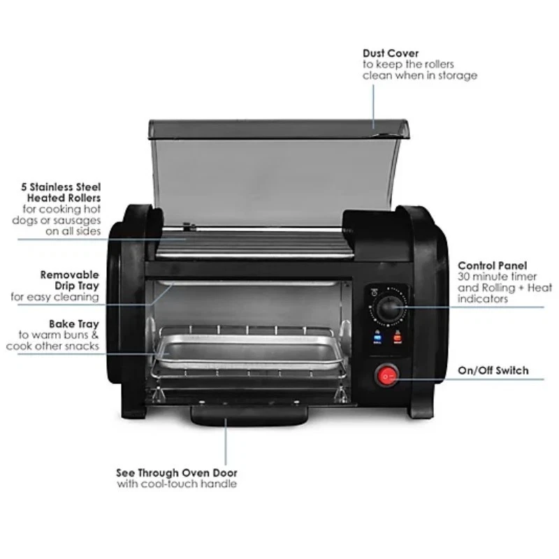 Horno tostador y rodillo Elite Cuisine Hot Dog Foto 2 de 4