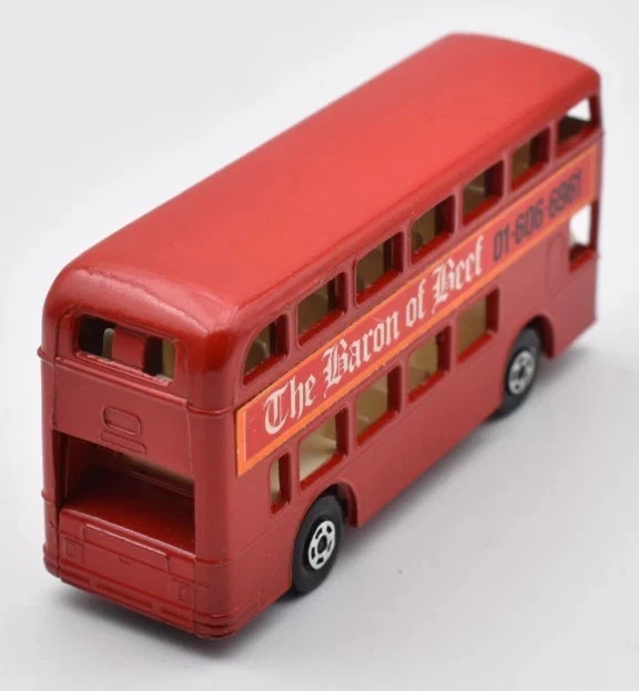 Matchbox Superfast #74 Daimler London Bus rot Baron of Beef. Lesney England Base - Bild 3 von 4