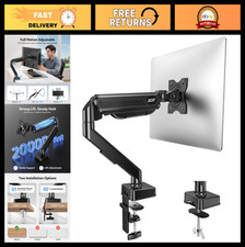 Fully Adjustable Monitor Mount Arm for 17-34" Screens, Gas Spring VESA, C-Clamp