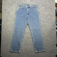 Levi  s 505 Straight Leg Jeans Womens 16 Blue Denim Regular Fit Classic - 35X30.5