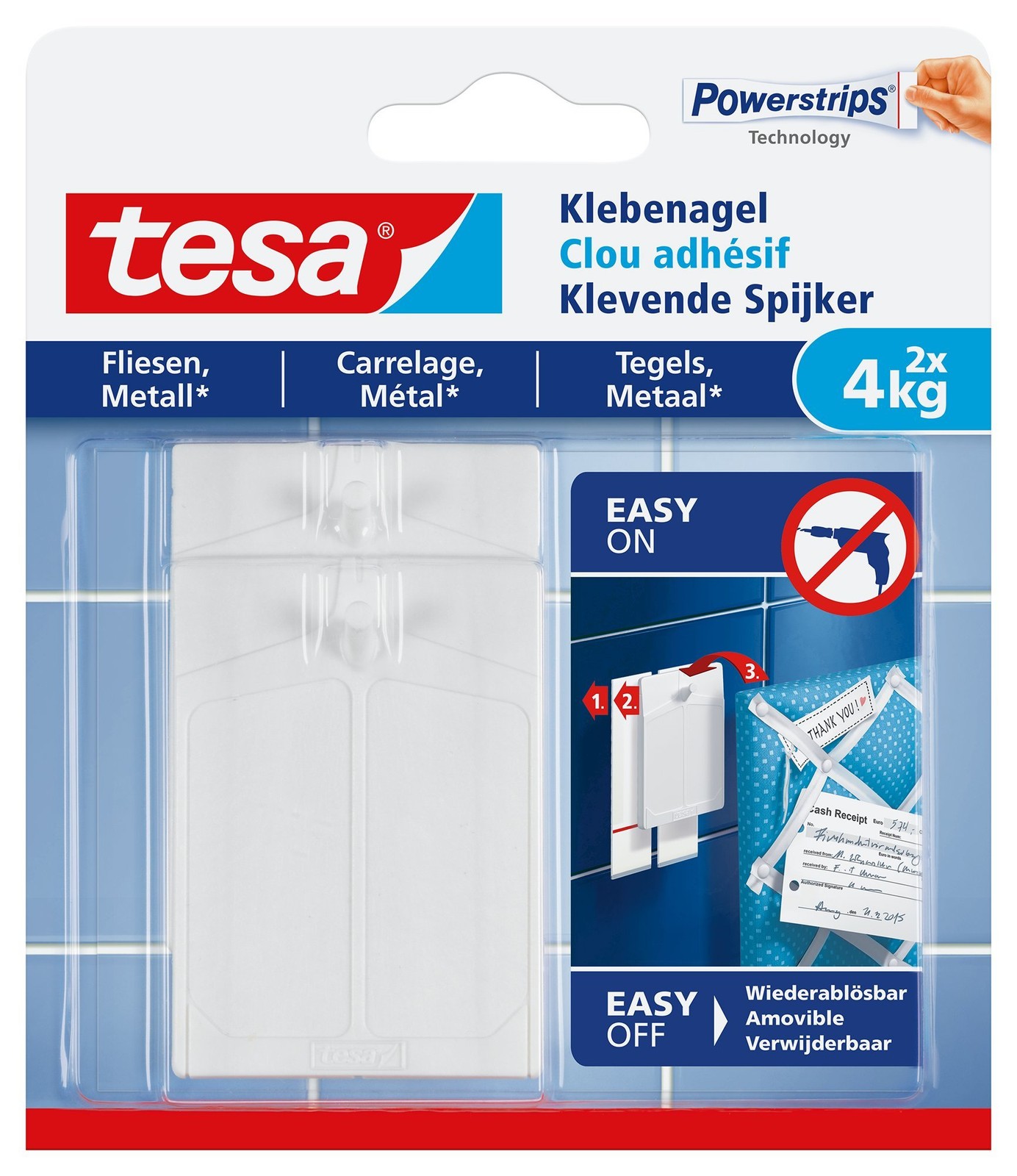 tesa Adhesive Nail for Tiles & Metal 4kg 4 kg