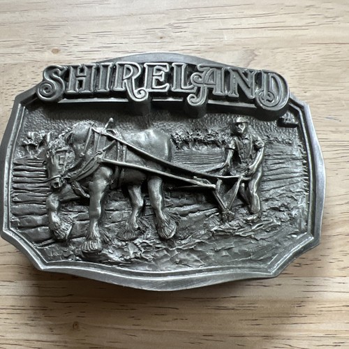 Vintage Shireland Solid Pewter First Edition Belt Buckle NOS - Picture 3 of 16