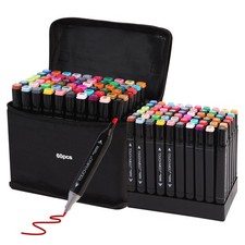 60 Colors Alcohol Markers Set Professional Indicators with Dual Tips for Writ...
