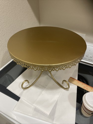 Cake holder 14" Round Gold Metal Pedistal Cake Stand Dessert 