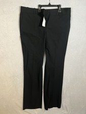 Ann Taylor Women  s Black Devin Pants Straight Fit Size 8 Tall Trouser Leg NWT