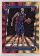 2021-22 Panini Donruss Rated Rookie Holo Red & Gold Laser Luka Garza #214 0y59